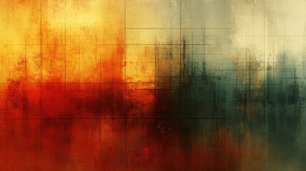 Aufkleber - Abstract city sunset, grunge texture, urban background, design element