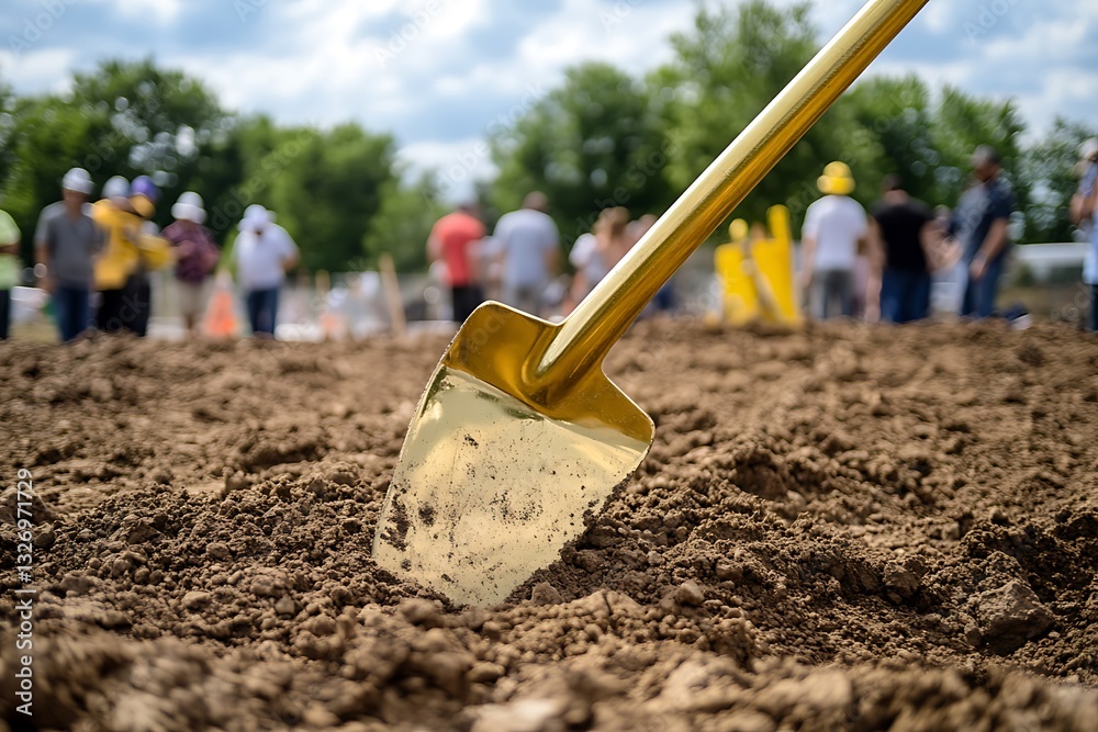 yellow sacred spade cuts at first rite crowd takes part in make work ...
