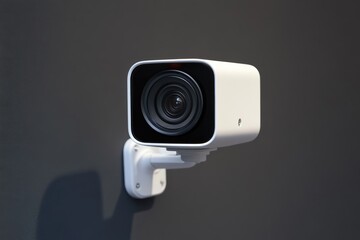 Poster - High-resolution motion detection camera mounted on a wall for security monitoring