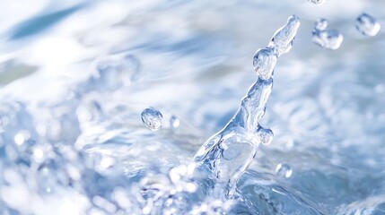 Leinwandbilder - Refreshing water splash captured in a serene moment showcasing pure aquatic beauty : Generative AI