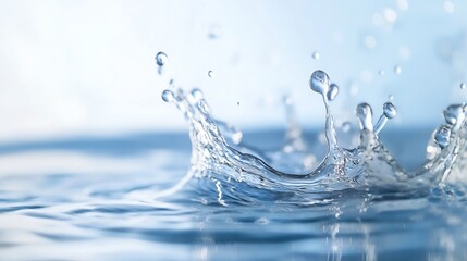 Poster - Dynamic Splash of Water with Droplets Creating Energizing Movement and Vivid Reflections : Generative AI