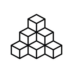 Poster - Cube icon vector boxes sign