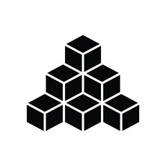 Poster - Cube icon vector boxes sign