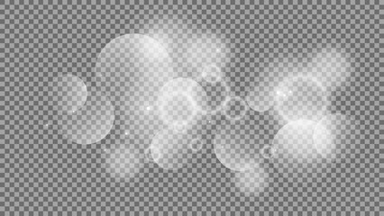 Wall Mural - bokeh circles on transparent background