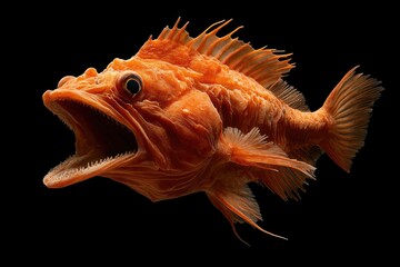 Aufkleber - Close-up shot of a fish with its mouth open