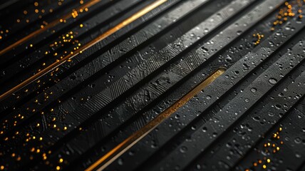Poster - Abstract black and gold textured diagonal lines with paint splatter. Abstract image of black wall with line and glittering gold and vibrant color. Digital art for design and print. Technology. AIG53.