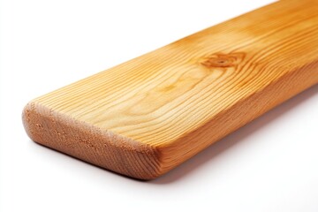 Poster - A close-up shot of a wooden board sitting on a clean white surface