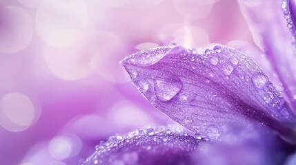 Poster - Sparkling Periwinkle Dreams, an enchanting display of shimmering particles and gentle waves, featuring a grainy texture backdrop and soft bokeh for a luxurious, atmospheric effect.