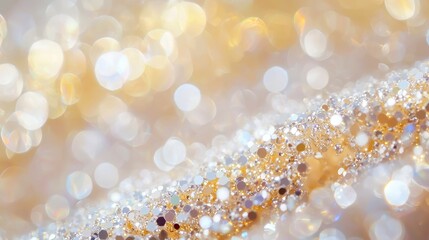 Poster - Dreamy abstract texture, shimmering particles float amidst gentle waves, soft cyan and pearl white hues create an elegant atmosphere with luxurious gradients and a delicate blur.