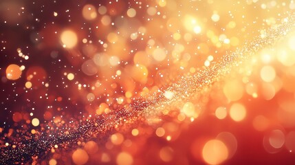 Poster - Dreamy Coral Waves, an ethereal scene featuring shimmering particles and soft bokeh, with a grainy texture background, elegant gradients, and a luxurious atmospheric depth.