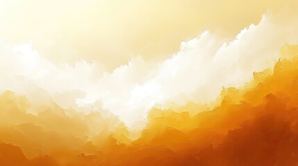 Poster - Abstract landscape, painted clouds, warm colors, tranquil scene, stock photo