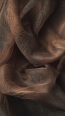 Poster - High-quality image of brown fabric up close
