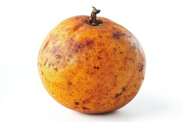 Poster - Close Up Studio Shot of a Fresh Whole Pear like Fruit on a Clean White Background Illustrating Natural Ripe Harvest