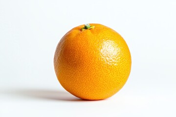 Poster - Fresh orange fruit on a clean white surface showcasing vibrant color and texture with soft shadow minimalist concept