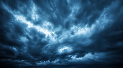 Poster - Dramatic Dark Clouds Gathering Overhead Signifying an Impending Stormy Weather Condition : Generative AI