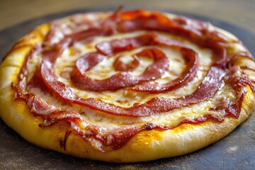Aufkleber - A slice of pizza topped with melted cheese and pepperoni, ready to be devoured