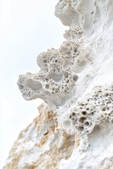 Poster - A close-up shot of a rock with a plant sprouting from its surface