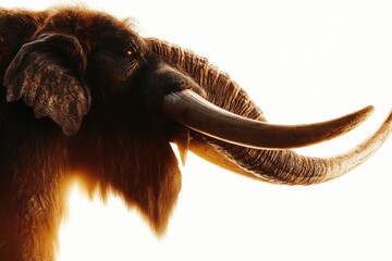 Aufkleber - Close-up shot of an elephant's head with prominent tusks, suitable for wildlife or conservation-related themes