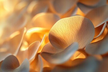 Poster - A close-up view of delicate white flower petals
