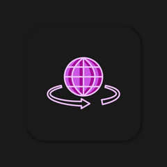 Fototapete - Filled outline 3d modeling icon isolated on black background. Augmented reality or virtual reality. Flat filled outline style with shadow. Vector