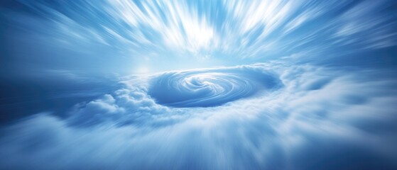Aufkleber - A rare natural phenomenon of a spiral-shaped object in the sky surrounded by clouds