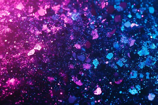 Vibrant Glitter with Purple and Blue Tones