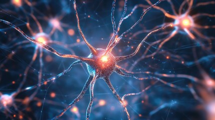 Poster - A neural network analyzing biological data in a biotechnology research environment.