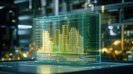 Poster - Digital interface showcasing smart building automation for energy efficiency.