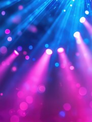 Poster - Vibrant Abstract Background with Pink and Blue Light Beams, Symbolizing Energy and Excitement. Perfect for Music Events, Nightlife Promotions, and Dynamic Designs.