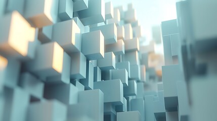 Poster - Abstract 3D Cube Background Texture