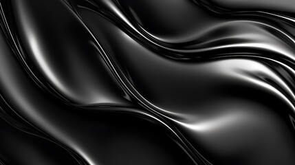 Poster - Abstract Black and Gray Wavy Background Texture