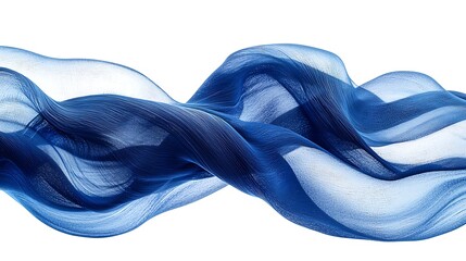 Poster - Abstract Blue Fabric Flowing Texture Background