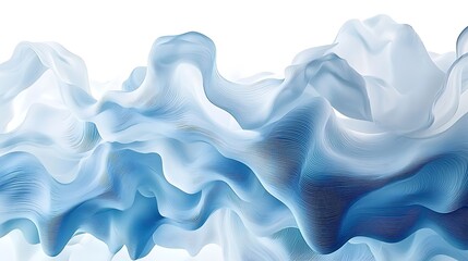Poster - Abstract Blue Flowing Forms Background