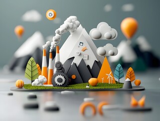 Poster - sustainable energy ecosystem inspiring data driven representation of clean technology and atmospheri