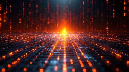Poster - Digital Highway: A Glowing Path into the Future