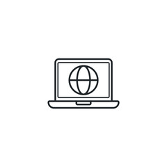 Laptop icon symbol vector illustration isolated on white background