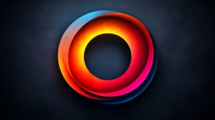 Aufkleber - Abstract Colorful Circular Design