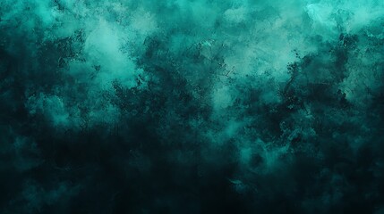 Poster - Abstract Dark Teal Green Cloud Texture Background
