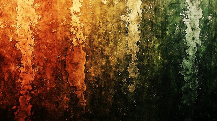 Aufkleber - Abstract Dark Orange Gold Green Texture Background