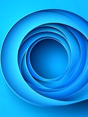 Aufkleber - Abstract blue rings background design with layered effect for technology