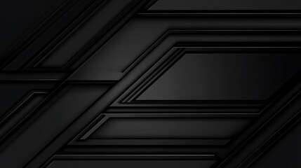 Aufkleber - Abstract dark geometric background with layered shapes and subtle shadows
