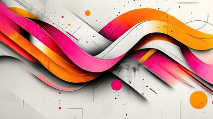 Aufkleber - abstract colorful wavy shapes design background