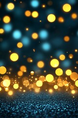 Poster - Abstract Glittering Background with Sparkling Lights and Festive Atmosphere