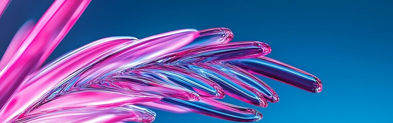 Aufkleber - Dynamic flow of liquid shapes with vibrant colors and mesmerizing effect