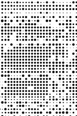 Aufkleber - Dynamical Black and White Circular Pattern with Varied Sizes of Dots