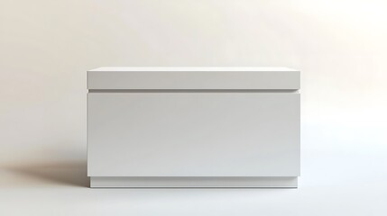 Poster - Clean White Minimalist Display Counter