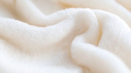 Fototapete - Soft and inviting close up of plush fabric showcasing its gentle texture and warmth : Generative AI