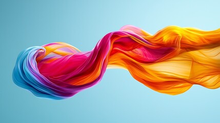 Poster - Colorful Flowing Fabric Abstract Design