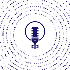 Poster - blue microphone icon isolated on white background. on air radio mic microphone. speaker sign. abstra
