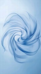Poster - abstract swirl: intricate swirling pattern in shades of blue, a mesmerizing representation of energy